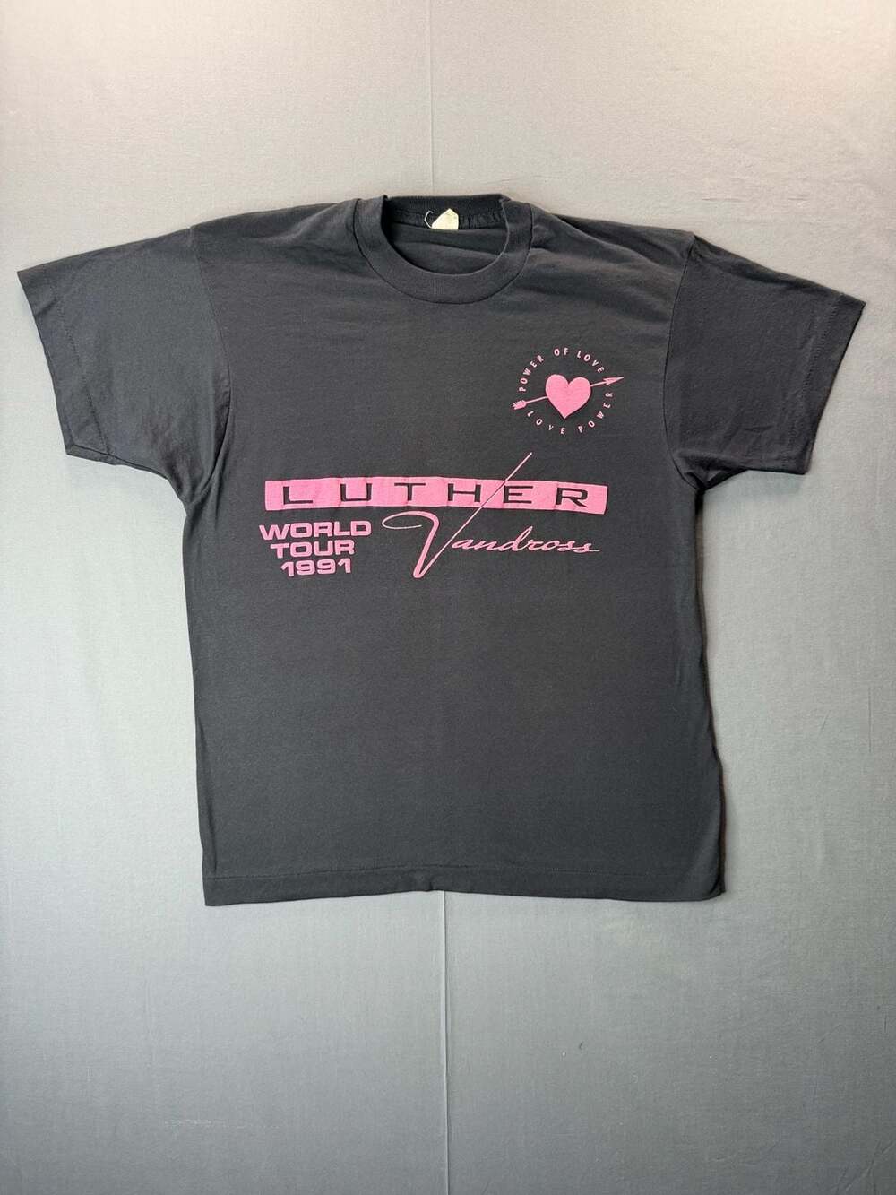 Vintage 1991 Luther Vandross Power Of Love World Tour Puff Print T-Shirt
